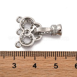 Messing Micro Pave klare Zirkonia Falte über Verschlüsse&nbsp;KK-A230-15P