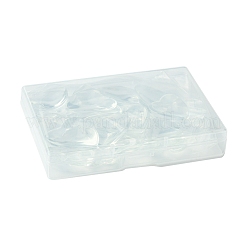 48 Stück 6 Stile transparente Herz-Glas-Cabochons&nbsp;GGLA-FS0001-07
