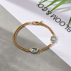 Rettangolo con bracciali in maglia di vetro&nbsp;BJEW-JB06275