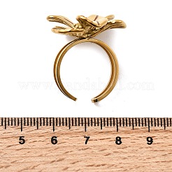Anelli polsini aperti in acciaio inossidabile 304&nbsp;RJEW-K248-20G