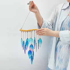 Windspiele mit Glasquasten&nbsp;AJEW-WH0348-904A