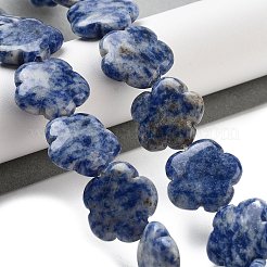Perles de jaspe tache bleue naturelle&nbsp;G-F769-D01-02