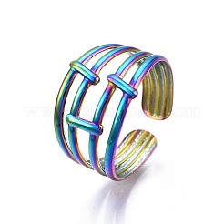 Bague large creuse en acier inoxydable 304&nbsp;RJEW-N038-103