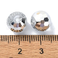 Hälfte plattierten Glasperlen&nbsp;EGLA-P059-02B-HP04