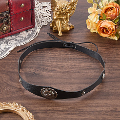 1 Stück mittelalterliches Retro-Stirnband aus Kunstleder im Wikingerstil&nbsp;OHAR-CL0001-02B