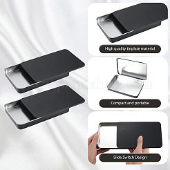 2 caja de almacenamiento de baratijas de hojalata con tapa deslizante&nbsp;CON-SP0001-22B-03