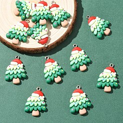 12 pendentif de Noël en résine opaque&nbsp;RESI-YW0004-83
