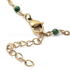 Ionenplattierung (IP) 304 Edelstahl mit Emaille-Kettenarmbändern&nbsp;BJEW-K226-03G