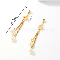 Pendientes de botón de acero inoxidable 201 con borla de corona vintage&nbsp;KD9517