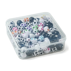 130pcs 3 Arten Handwerksstil Acrylperlen&nbsp;OACR-FS0001-69