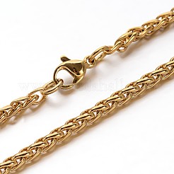 Collane a catena in acciaio inossidabile 304 a forma di grano&nbsp;NJEW-O058-26