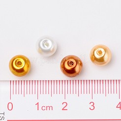 Caramello perline perla mix di vetro perlato&nbsp;HY-X006-8mm-02
