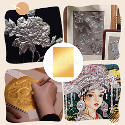 50 Blatt Alufolienpapier für handwerkliche Gravuren&nbsp;DIY-PH0031-10B