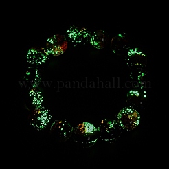 Braccialetti elasticizzati rotondi in vetro con lamina luminosa da 14 mm&nbsp;LA-CBA41F9-01A