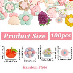 100 Stück opake Harz-Cabochons&nbsp;CRES-SP0001-16