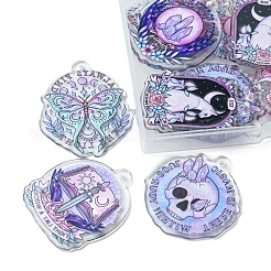 Pendenti acrilici stampati in stile halloween 16 pz 8&nbsp;MACR-FS0001-41