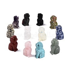 Set di statuette di cani in pietre preziose miste&nbsp;G-Q615-10