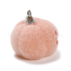 Pendentifs en résine opaque floquée d'Halloween&nbsp;LS-RESI-G112-01C