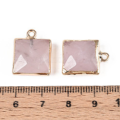 Anhänger aus natürlichem Rosenquarz mit Facettenschliff&nbsp;G-T139-95D