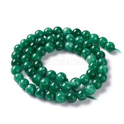 Natürliche weiße Jade Nachahmung grüne Jaspis Perlen Stränge&nbsp;G-I299-F07-6mm