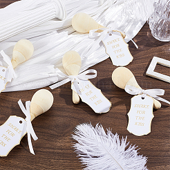 20 juego de mini maracas de madera para bodas&nbsp;AJEW-GA0009-10