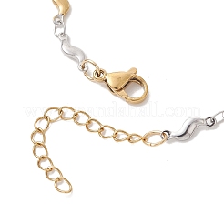 Braccialetti a catena con barra smerlata in acciaio inossidabile 304 per donna&nbsp;BJEW-JB13514