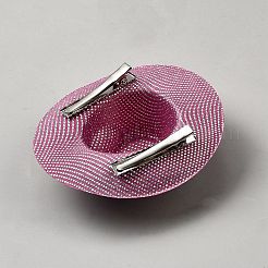 Kunstleder mit Strassen und eisernen Alligator-Haarspangen&nbsp;AJEW-WH0609-464A