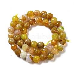 Chapelets de perles en agate à rayures naturelles/agates à bandes&nbsp;G-A246-8mm-01