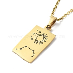 Rettangolo con collane pendenti di dodici costellazioni&nbsp;NJEW-D069-01G-01