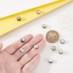 10 stücke 10 arten natürliche schwarze lippe shell flache runde perlen&nbsp;BSHE-PH0001-61