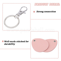 4 Stück Anhänger aus PU-Leder und Legierung&nbsp;KEYC-CN0001-08B