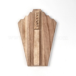 Collier en bois de noyer chevalet présentoir support collier multiple buste&nbsp;NDIS-WH0002-16B