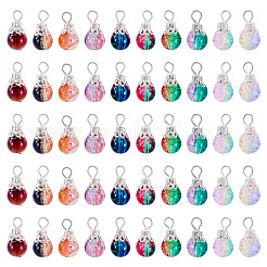 100pcs 10 Farben Glasanhänger&nbsp;PALLOY-TAC0291