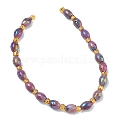 Perles de cristal de géode druzy naturelles électroplaquées&nbsp;G-G459-03B-08