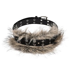 Cintura in similpelle di pelo di coniglio&nbsp;AJEW-WH20019-57A