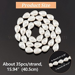 1 Strang natürliche Muschelperlenstränge&nbsp;BSHE-NB0001-25