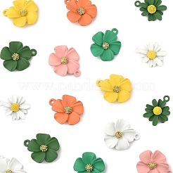 16pcs 8 Farben sprühlackierte Legierungsanhänger&nbsp;FIND-FS0004-38