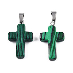 Pendentifs en pierre naturelle & synthétique mixte&nbsp;G-T128-07