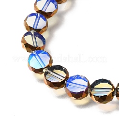 Brins de perles de verre transparentes galvanisées&nbsp;GL-CBA98F0-06C-07