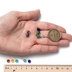 Perles de verre galvanisées 10 couleurs&nbsp;EGLA-X0006-01B-6mm