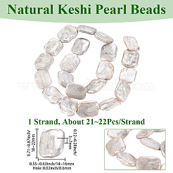 1 hebra de cuentas de perlas keshi naturales&nbsp;PEAR-PA0001-12