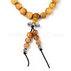 Wickelstil buddhistischer Schmuck Bocote runde Perlenarmbänder oder Halsketten&nbsp;BJEW-R281-34