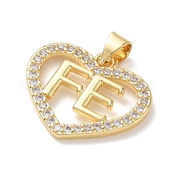 Pendentifs en laiton zircon cubique transparent&nbsp;KK-L268-019G-03