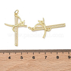 Messing micro pave klare zirkonia anhänger&nbsp;KK-K420-05G