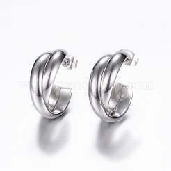 Boucles d'oreilles à tige en acier inoxydable 304 résistant au ternissement&nbsp;X-EJEW-P090-01P