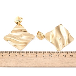 Boucles d'oreilles pendantes en forme de losange en acier inoxydable 304&nbsp;EJEW-K268-79B-G