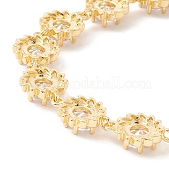Bracciale con catene a maglie sole in zirconi chiari&nbsp;BJEW-I301-11G