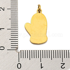 Pendentifs en acier inoxydable 304 plaqués ionique (IP) sur le thème de Noël&nbsp;STAS-O005-01G-G