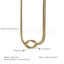 Collares de cadena de serpiente con nudo&nbsp;BU0455-1