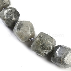 Collane di perline di pepite di labradorite naturale per donne e uomini&nbsp;NJEW-K388-01E-01Z